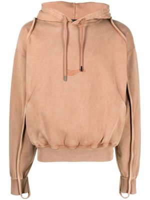 Jacquemus Camargue embroidered logo hoodie - Brown