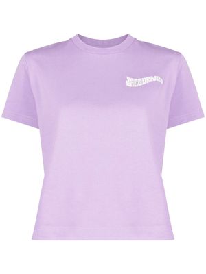 Jacquemus Camargue logo-print cropped T-shirt - Purple