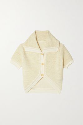 Jacquemus - Campana Cropped Knitted Cardigan - Off-white