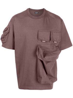 Jacquemus cargo-pocket cotton T-shirt - Brown