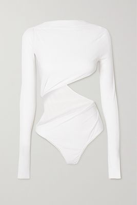 Jacquemus - Carozzu Open-back Cutout Stretch-jersey Bodysuit - White