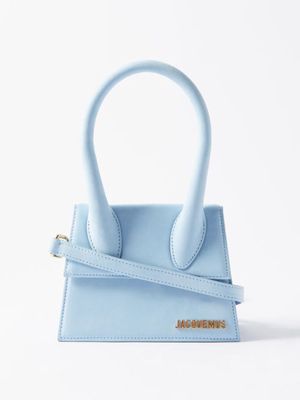 Jacquemus - Chiquito Medium Suede Bag - Womens - Light Blue