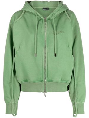 Jacquemus Clay logo zipped sweatshirt - Green