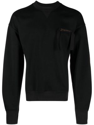 Jacquemus Col Rond logo-ribbon sweatshirt - Black