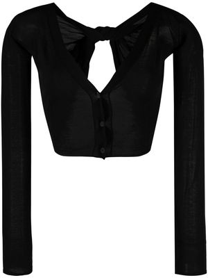Jacquemus cropped button-fastening cardigan - Black