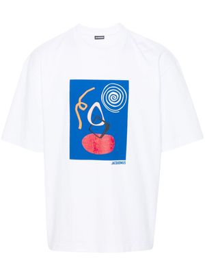 Jacquemus Cuadro abstract-print T-shirt - White