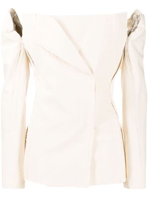 Jacquemus cut-out-detail jacket - White