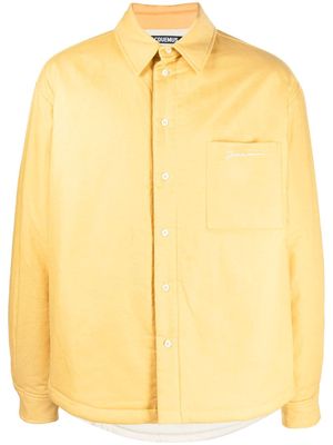 Jacquemus embroidered-logo button-fastening jacket - Yellow