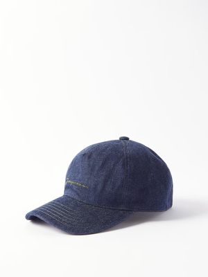 Jacquemus - Embroidered Logo Denim Baseball Cap - Mens - Navy