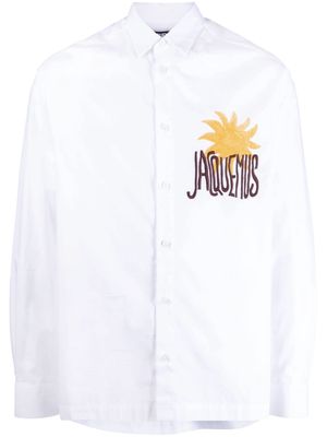 Jacquemus embroidered long-sleeve shirt - White