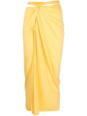 Jacquemus Espelho cut-out midi skirt - Yellow