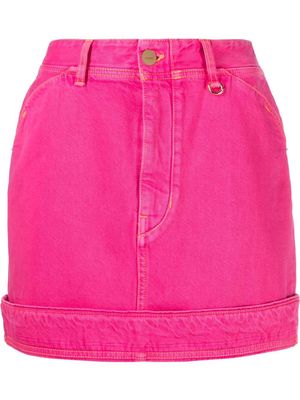 Jacquemus folded-hem straight mini-skirt - Pink