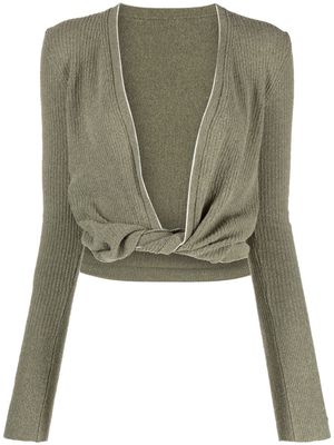 Jacquemus front-tied cardigan - Green