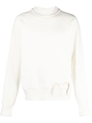 Jacquemus Gardian funnel-neck knitted jumper - White