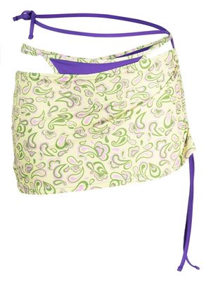 Jacquemus graphic-print sarong bikini-set - Purple