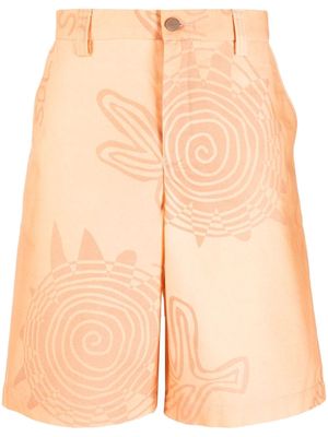 Jacquemus graphic-print shorts - Orange