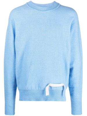 Jacquemus grosgrain logo sweater - Blue