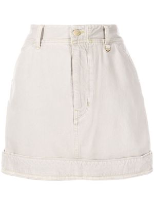 Jacquemus high-waisted organic-cotton skirt - Neutrals