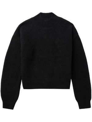 Jacquemus intarsia knitted-logo crew-neck jumper - Black