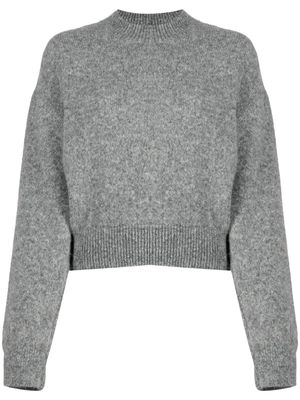 Jacquemus intarsia knitted-logo crew-neck jumper - Grey