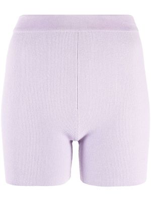 Jacquemus knitted mini shorts - Purple