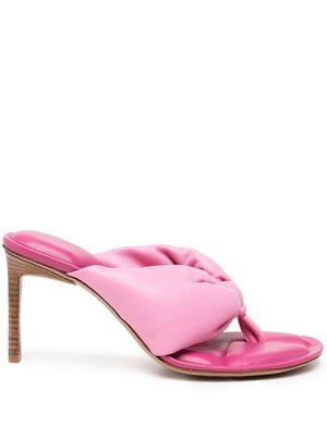 Jacquemus knot-detail 85mm mules - Pink