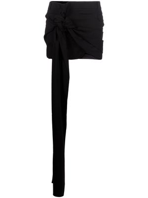 Jacquemus knot-detail draped-panel skirt - Black