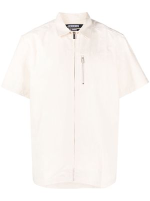 Jacquemus La chemise Banho zip-up shirt - White