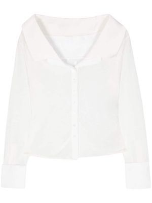 Jacquemus La chemise Brezza off-shoulder shirt - White