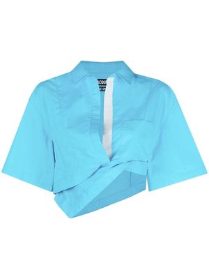 Jacquemus La Chemise Capri cropped shirt - Blue