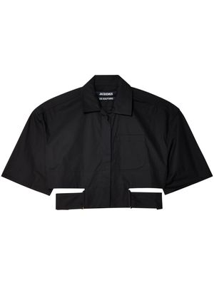 Jacquemus La Chemise Courte Bari shirt - Black