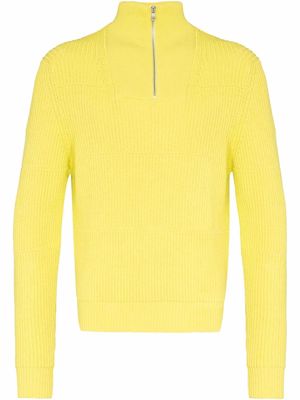 Jacquemus La Doce zipped-neck jumper - Green