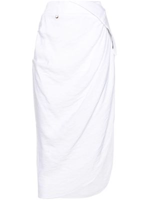 Jacquemus La Jupe asymmetric midi skirt - White