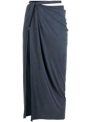 Jacquemus La jupe Espelho cut-out draped skirt - Blue