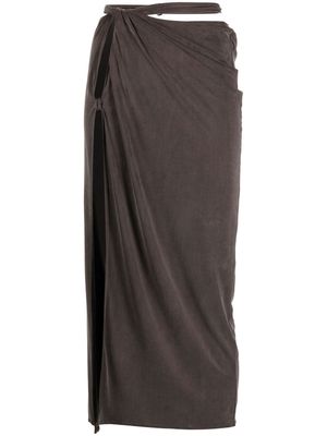 Jacquemus La jupe Espelho cut-out draped skirt - Brown