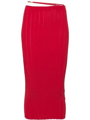 Jacquemus La Jupe knitted skirt - Red
