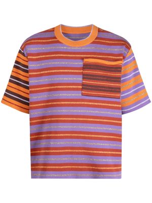 Jacquemus La Mailla Sao striped T-shirt - Purple