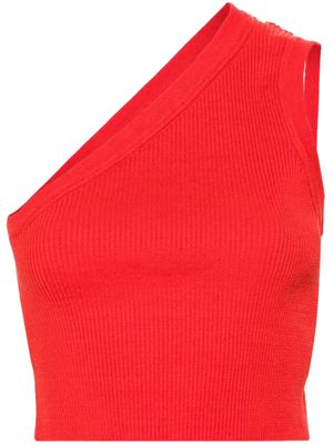 Jacquemus La Maille Ascu knitted crop top - Red