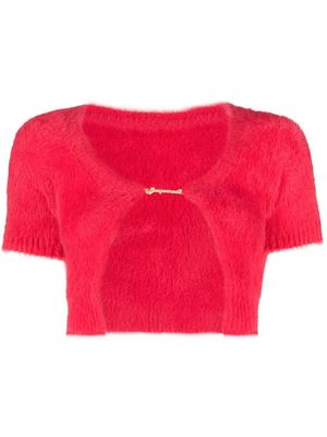 Jacquemus La Maille Neve fluffy cardigan - Pink
