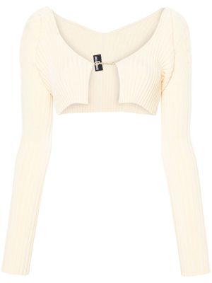 Jacquemus La Maille ribbed cardigan - Yellow