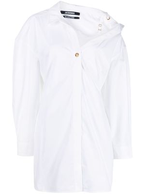 Jacquemus La Mini Robe Chemise cotton shirtdress - White