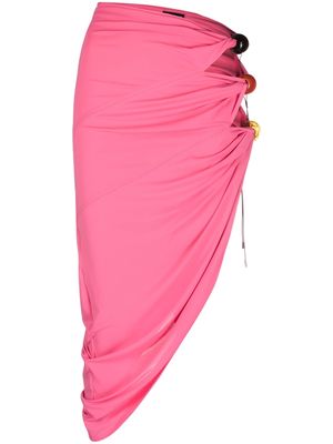 Jacquemus La Perola cut-out asymmetrical skirt - Pink