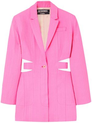 Jacquemus La Robe Bari cut-out blazer dress - Pink