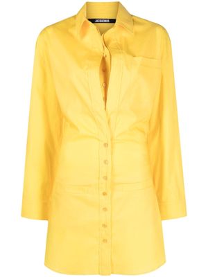 Jacquemus La Robe Baunhilha mini shirt dress - Yellow