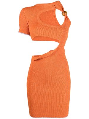 Jacquemus La Robe Brilho lurex-knit minidress - Orange