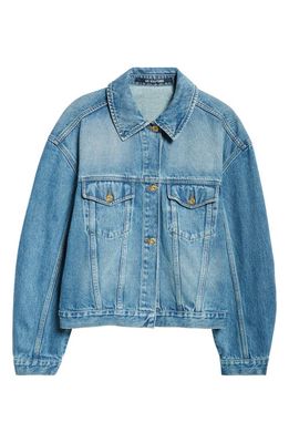 Jacquemus La Veste de-Nîmes Denim Trucker Jacket in Blue/Tabac 2