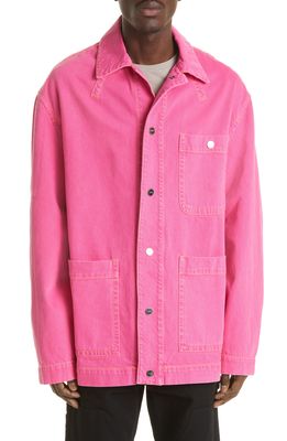 Jacquemus La Veste de Nimes Yelo Oversize Denim Jacket in Pink