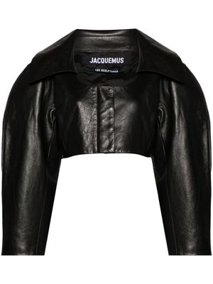 Jacquemus La Veste Obra Cuir leather jacket - Black