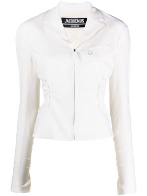Jacquemus La Veste zipped-up jacket - White