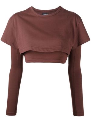Jacquemus layered-effect long-sleeve T-shirt - Brown